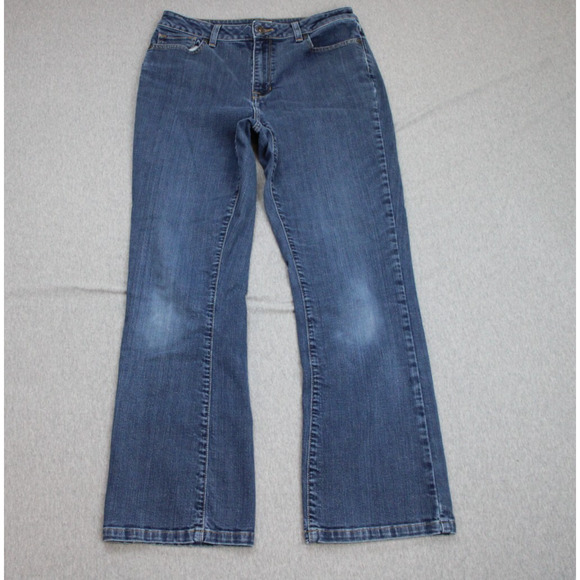 LL Bean Jeans Womens Size 10 Blue Denim Classic Fit High Rise 5 Pockets - Picture 1 of 7